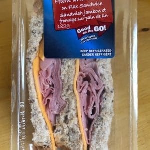 Quality Ham & Cheese on Flax Sandwich