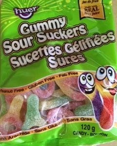 Huer Gummy Sour Suckers (120g)