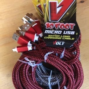 Volt 10ft Cables - 10ct of Micro USB