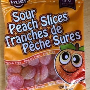 Huer Sour Peach Slices Peg Bag (120g)