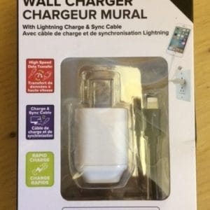 Lightning Cable Wall Charger - Black