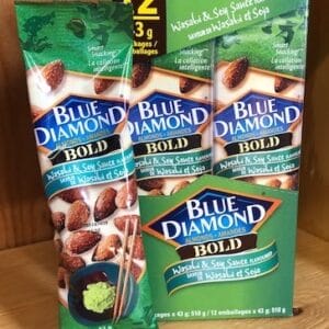 Blue Diamond Tube - Wasabi & Soy Sauce Almonds (12x43g)