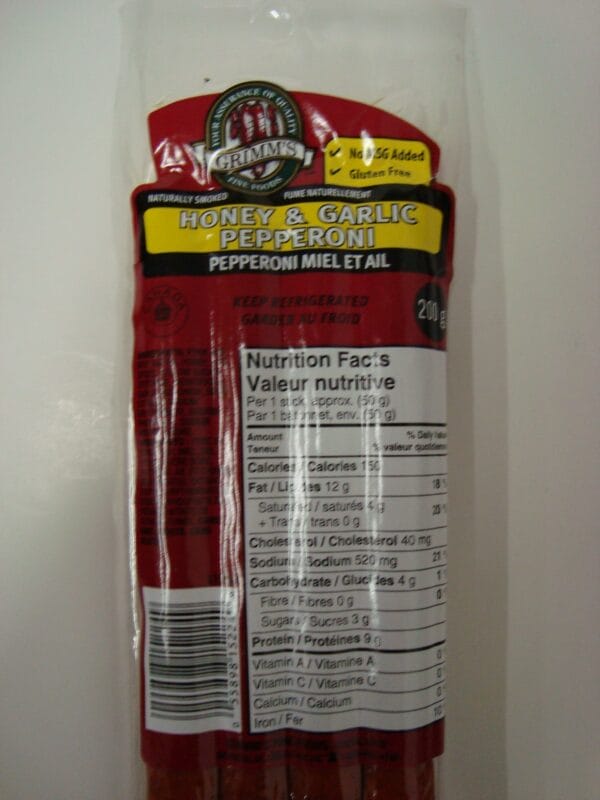 Grimm's Honey & Garlic Pepperoni (200g)