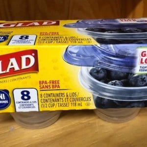 Glad Containers & Lids, Mini Round, 1/2 Cup, Plastic Containers